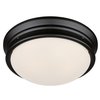 Westinghouse Fixture Ceiling Outdr Flush-Mount 60W 2-Light Meadowbrook 13In MtBlack Frost Glass 6578100